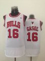 Chicago Bulls 16 Pau Gasol white nba Jerseys