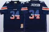 Auburn Tigers #34 Jackson dark blue usa flag college football jersey