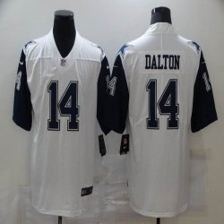 Nike Dallas Cowboys #14 Andy Dalton white blue Color Rush Limited Jersey-BD