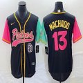 Nike San Diego Padres #13 Manny Machado black red green MLB Baseball jerseys Joint name-BD 01