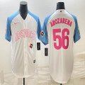 2023 World Cup Mexico #56 Randy Arozarena white skyblue majestic baseball jerseys 13