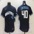 Nike Chicago Cubs #40 Wilson Contreras Nike Navy 2021 City Connect Authentic Player Jersey-BD