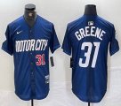 Nike Detroit Tigers #31 Riley Greene blue Majestic baseball jerseys city version 01