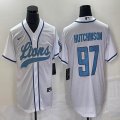 Nike Detroit Lions #97 Hutchinson white baseball jerseys Joint name-BD