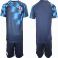 2022 World Cup Croatia team blue soccer jersey away