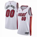 Customized Miami Heat white basketball jerseys