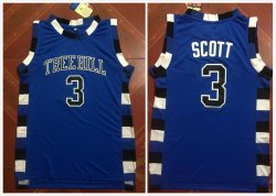 One Tree Hill Ravens #3 Lucas Scott blue Movie Basketball Jersey