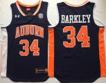 Auburn Tigers #34 Charles Barkler blue NCAA Basketball jerseys