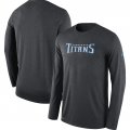 Men's Tennessee Titans Nike Heathered Charcoal Sideline Seismic Legend Long Sleeve T-Shirt