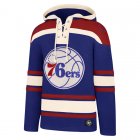 Custom Philadelphia 76ers blue red beige NBA Hooded Sweatshirt 01