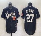 Nike Houston Astros #27 Jose Altuve blue baseball Joint name -BD