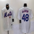 Nike New York Mets Jacob deGrom #48 white majestic mlb jerseys 01