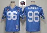 2012 Hall Of Fame Seattle Seahawks 96# Cortez Kennedy Blue NFL Jerseys