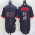 Nike Cincinnati Reds #9 Burrow black majestic baseball jerseys-BD