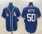 Nike Los Angeles Dodgers Mookie Betts blue MLB baseball Jersey Joint name -BD 01