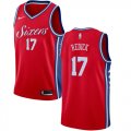 Nike Philadelphia 76ers #17 J.J. Redick red basketball Jersey