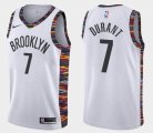 Nike Brooklyn Nets #7 Kevin Durant white NBA Basketball Jersey city version-XD