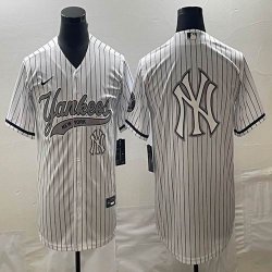 Nike New York Yankees blank white majestic baseball jerseys big logo -BD 07