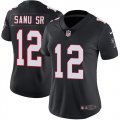 Women Nike Atlanta Falcons #12 Mohamed Sanu SR black color Rush Limited Jersey