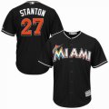 Women Florida Marlins #27 Mike Stanton gary MLB baseball Jerseys