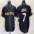 2023 World Cup Mexico #7 Julio Urias black majestic baseball jerseys 191