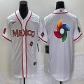 2023 World Cup Mexico blank white majestic baseball jerseys 22