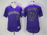 Colorado Rockies #17 Helton purple Flexbase Authentic Collection Jersey