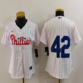 Youth Nike Philadelphia Phillies #42 white majestic baseball jerseys