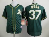 Oakland Athletics Brandon Moss 37 Green baseball jerseys