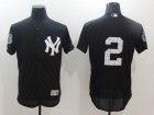 2017 New York Yankees #2 Derek Jeter black Flexbase Authentic Collection Jerseys