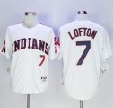 Indians #7 Kenny Lofton White 1978 Turn Back The Clock Stitched Baseball Jersey