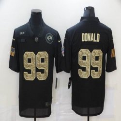 Nike Rams #99 Aaron Donald camo black Salute To Service Limited Jersey-BD