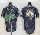 Nike Boston Celtics blank gray camo baseball jerseys Joint name-BD 02