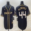 Nike Houston Astros #44 Yordan Alvarez black majestic baseball jerseys city version