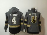 2017 Vegas Golden Knights #4 Stoner gray hockey Hooded Sweatshirt