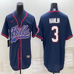 Nike Buffalo Bills #3 Damar Hamlin dark blue Color Rush Limited Jersey-BD