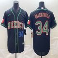 2023 World Cup Mexico #34 Fernando Valenzuela black green majestic baseball jerseys 02