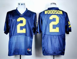 Michigan Wolverines #2 Charles Woodson blue NCAA Football jersey