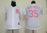 Detroit Tigers 35 Verlander White MLB Women Jerseys