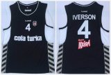 Cola Turka #4 Allen Iverson black High School Basketball Jersey