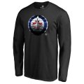 Men's Winnipeg Jets Fanatics Branded Black Midnight Mascot Long Sleeve T-Shirt