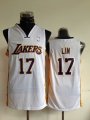 Los Angeles Lakers #17 Jeremy Lin white nba jersey