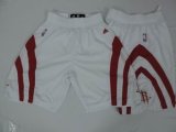 Houston Rockets throwback nba shorts white red