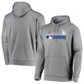 Los Angeles Dodgers gray Majestic 2019 Postseason Dugout Authentic Pullover Hoodie