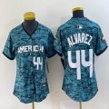 Women American League Houston Astros #44 Yordan Alvarez Nike Teal 2023 MLB All-Star Game Vapor Premier Elite Player Jersey