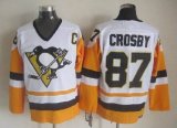 CCM Pittsburgh Penguins #87 Sidney Crosby throwback White nhl jerseys(1)