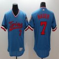 2016 Minnesota Twins #7 Joe Mauer blue elite baseball jersey