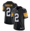 Nike Pittsburgh Steelers #2 Mason Rudolph black Color Rush Limited Jersey 01