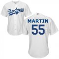 Los Angeles Dodgers #55 Russell Martin white majestic baseball jersey