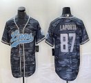 Nike Detroit Lions #87 Sam Laporta gray camo baseball jerseys Joint name-BD